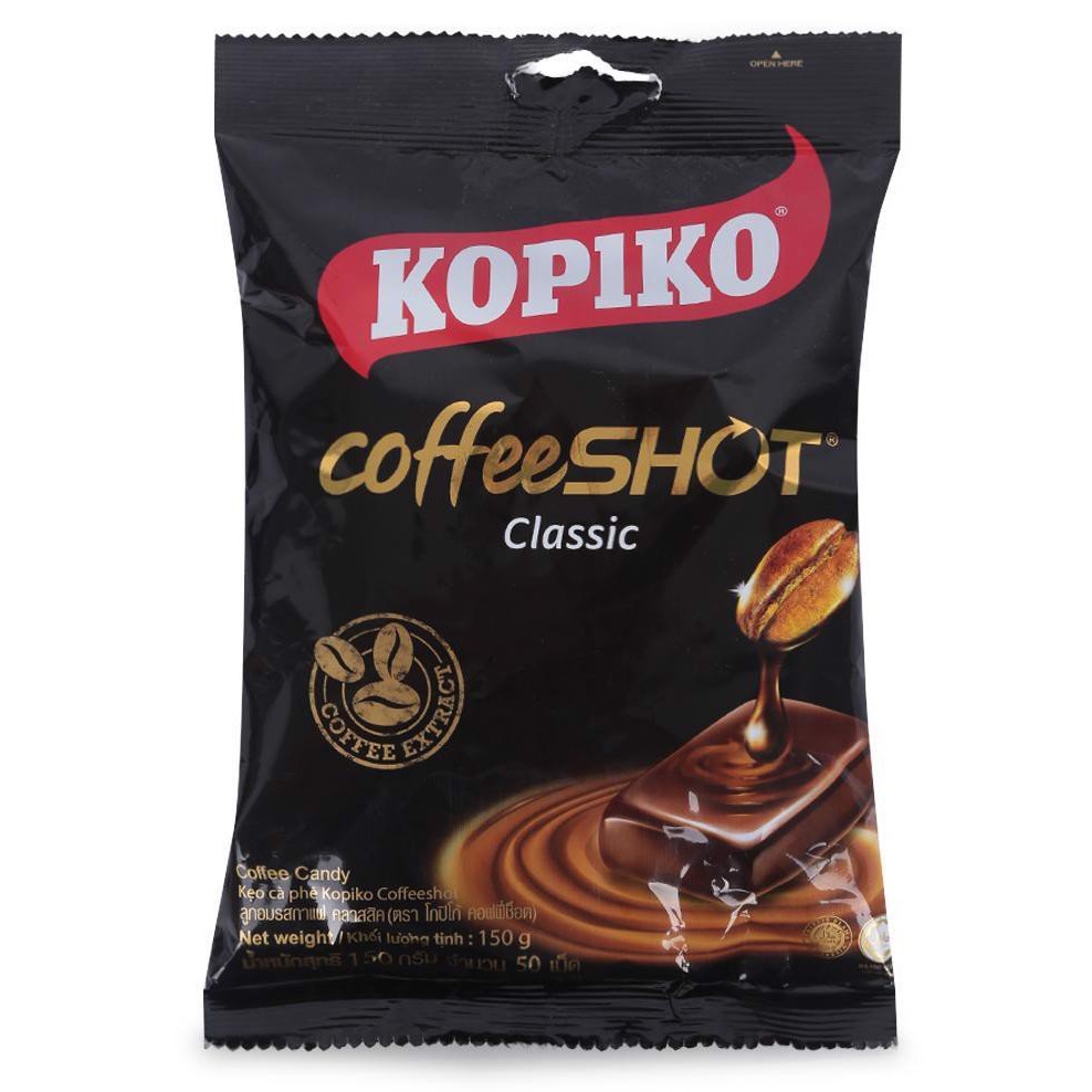 Kẹo, kẹo socola hương cà phê Kopiko gói 150g - Hàng chính hãng, 100% an toàn khi ăn