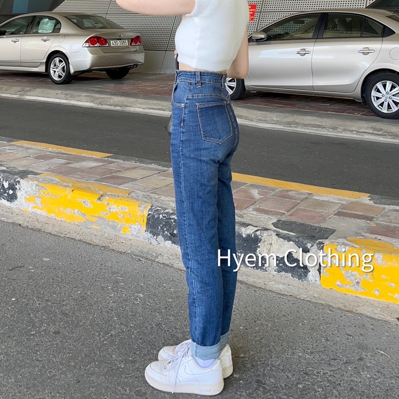 [NEW] Quần jean nữ lưng siêu cao dáng slimfit màu đậm, ôm vừa hàng cao cấp - Ms01