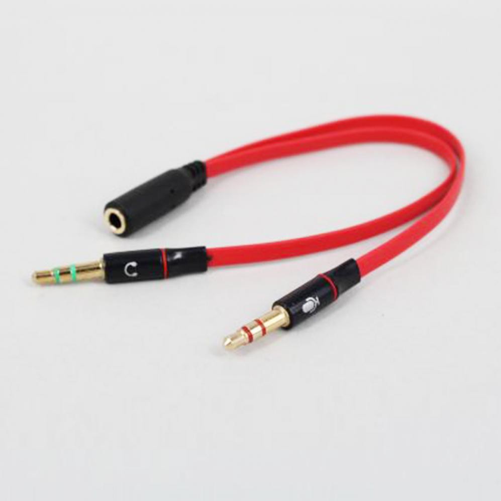 Splitter Headphone for Computer 3.5mm Female to 2 Male 3.5mm 2 In 1 Jack Mic Audio Y Splitter Cable