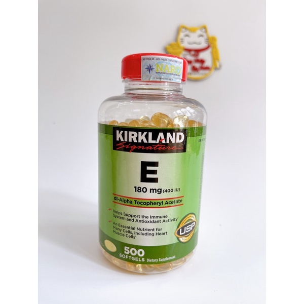 Vitamin e kirkland 500 viên date mới