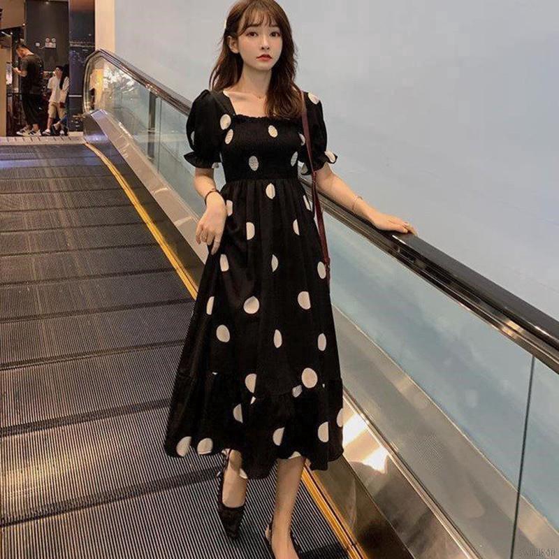 Đầm Maxi Tay Ngắn Phong Cách Bohomian đầm hoa váy hoa nhí