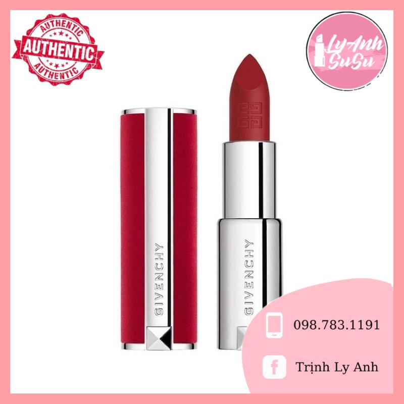 Son Givenchy Le Rouge Deep Velvet Màu 37 Rouge Graine vỏ nhung đỏ