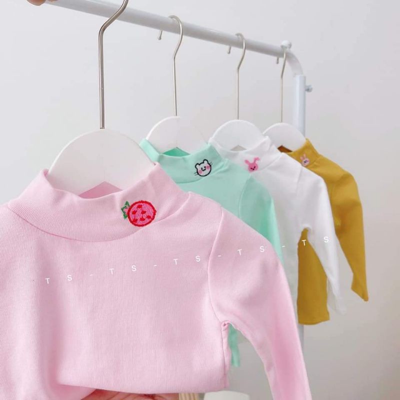 SET 4 ÁO COTTON LEN CỔ 3P CHO BÉ GÁI