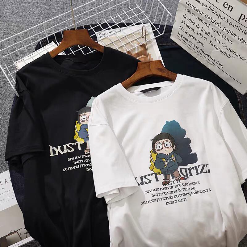 [Mã WARN10 giảm 10k đơn 99k] Áo thun tay lỡ form rộng unisex 100% COTTON - Áo phông nữ BUST | BigBuy360 - bigbuy360.vn