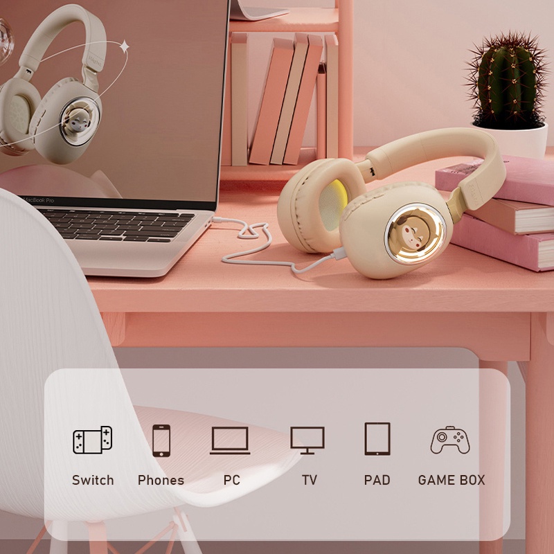 Tai nghe bluetooth chụp tai Pulierde GW01 kèm micro trò chuyện