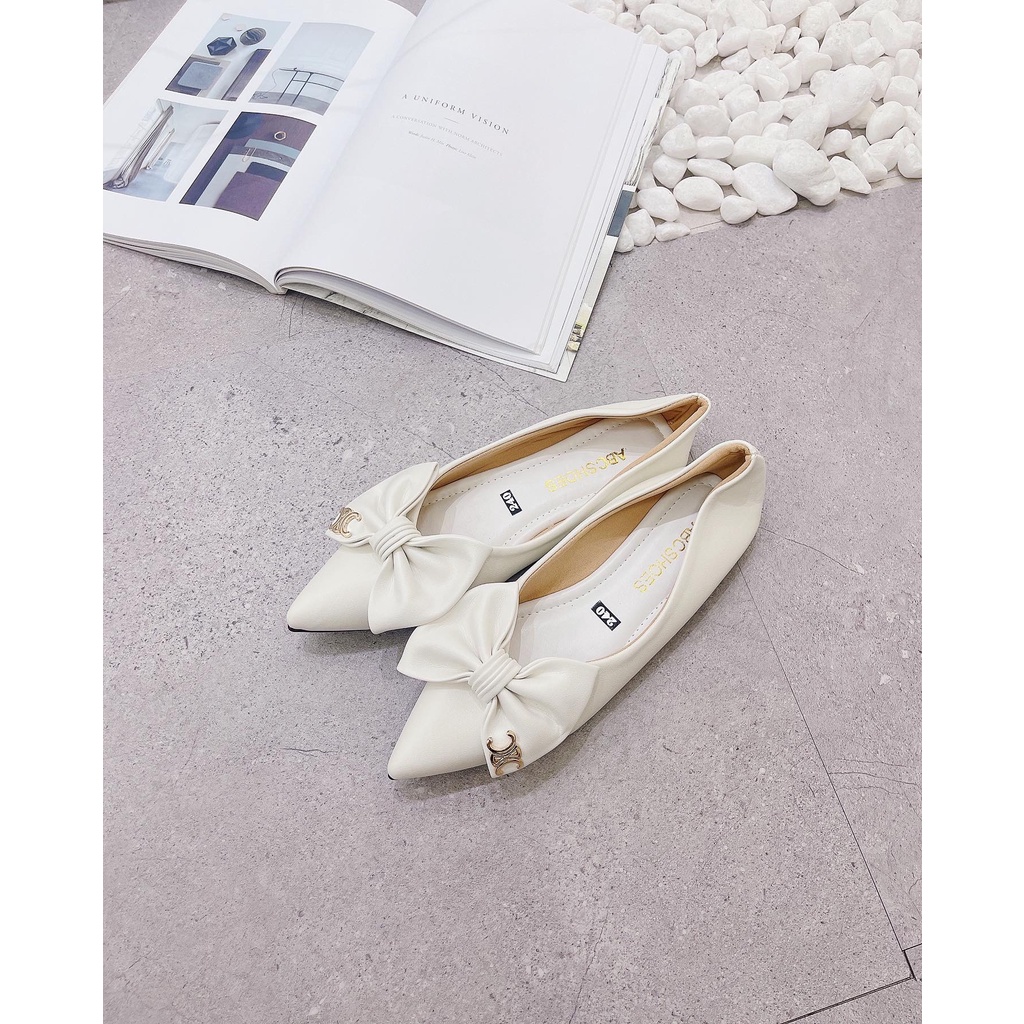 Giày búp bê nữ đính nơ cực xinh