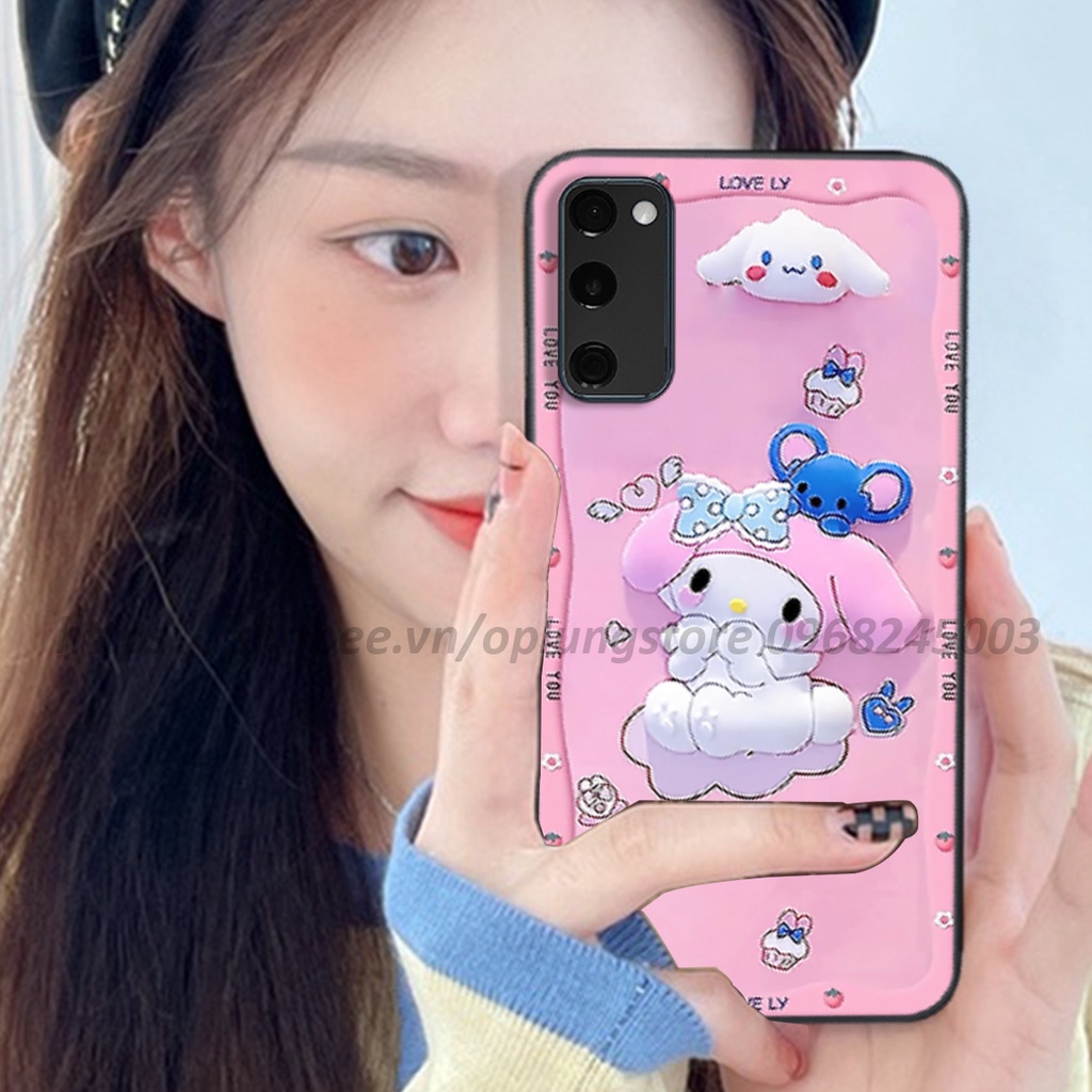 Ốp lưng Samsung S20 FE / M51 / M52 5G in hình 3D gấu cute cool ngầu giả nổi.