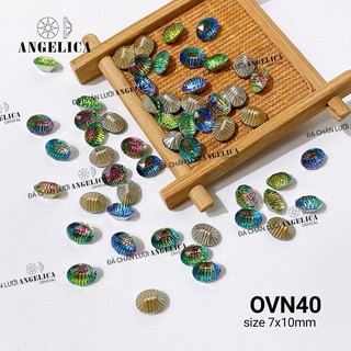 [Đá Nail] Set 5 viên đá hình ovan cao cấp trang trí móng