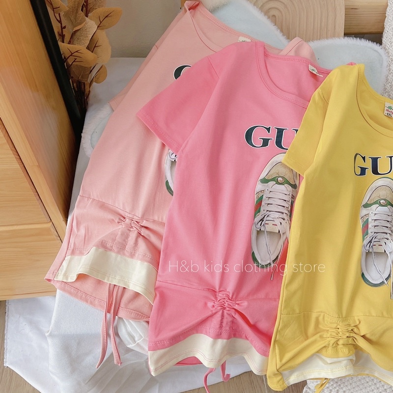 Bộ Cotton Bé Gái 20kg-35kg, Chất cotton 4 chiều siêu mềm mịn, thấm hút mồ hôi tốt.