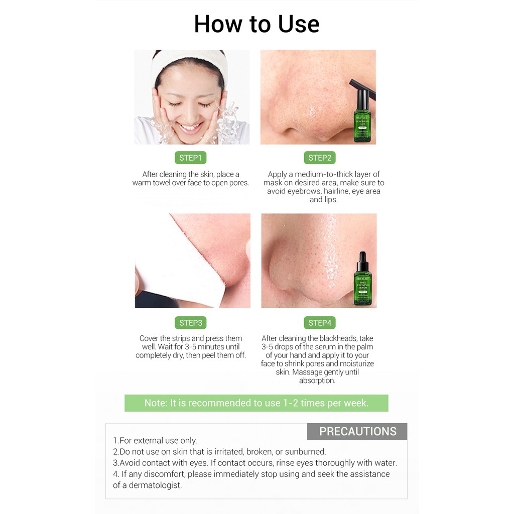 Bộ sản phẩm BREYLEE loại bỏ mụn đầu đen 17ml*2 chất lượng cao | BigBuy360 - bigbuy360.vn