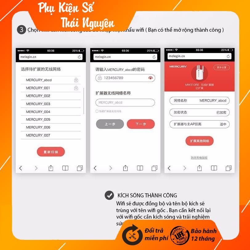 Bộ Kích Sóng Wifi 3 Râu Mercury Cực Mạnh MW310RE ( Hàng chính hãng BH 12 Tháng) | BigBuy360 - bigbuy360.vn