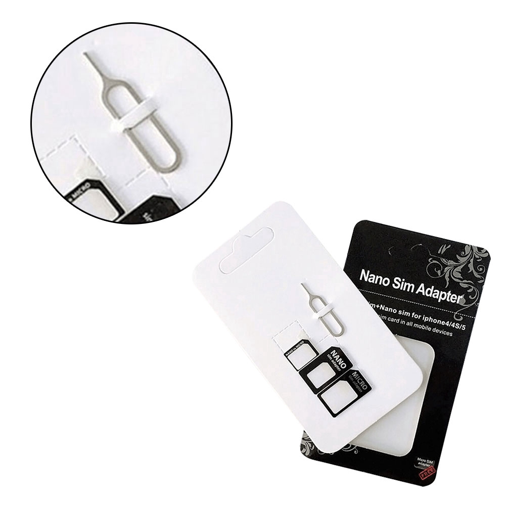 Bộ 3 Đầu Chuyển Đổi Sim Microsim Cho Iphone Và Android
