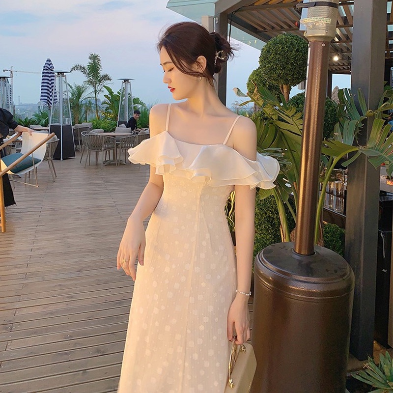Váy 2 Dây Trễ Vai,Đầm 2 Dây Trễ Vai Dự Tiệc Siêu Sang Chảnh Cho Nữ