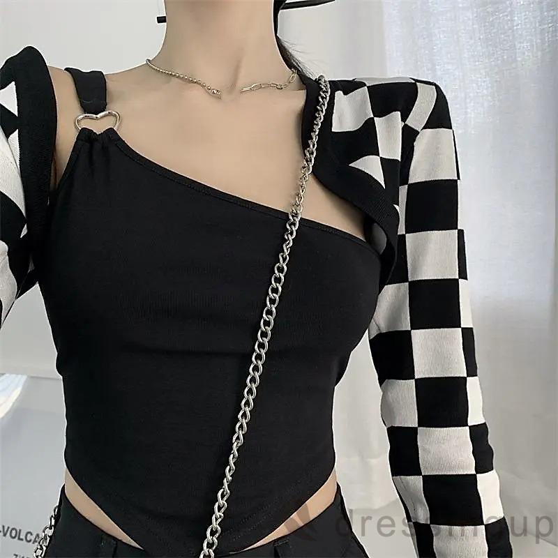 Áo Sát Nách Màu Đen Trơn Thiết Kế Lệch Tà Sành Điệu Cho Nữ