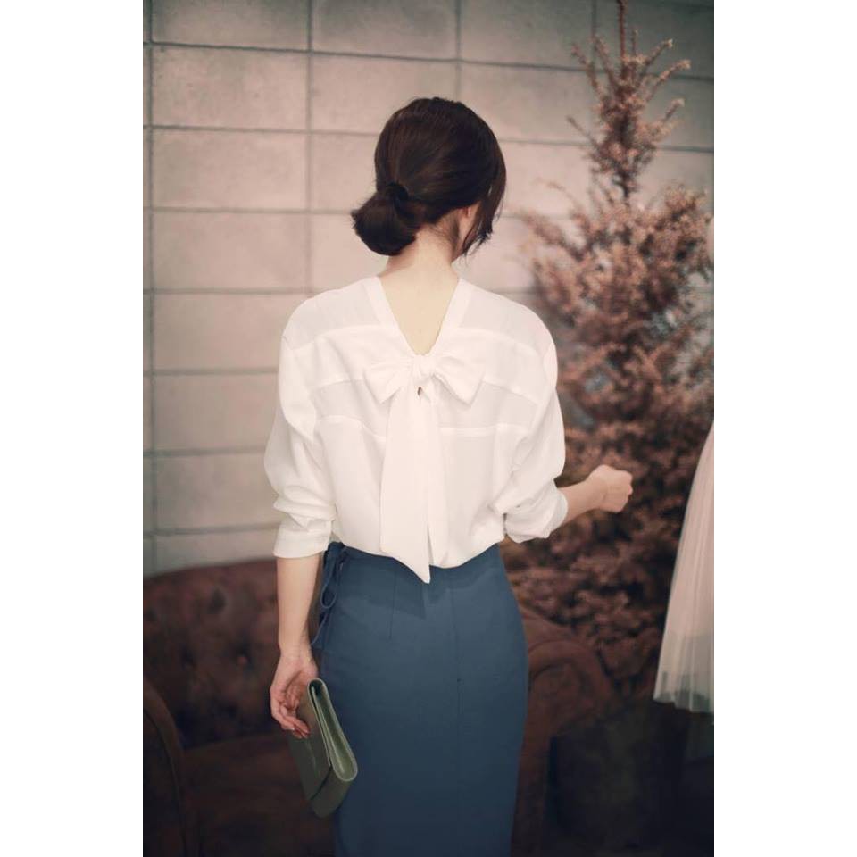 SALE-Áo sơ mi trắng yêu kiều