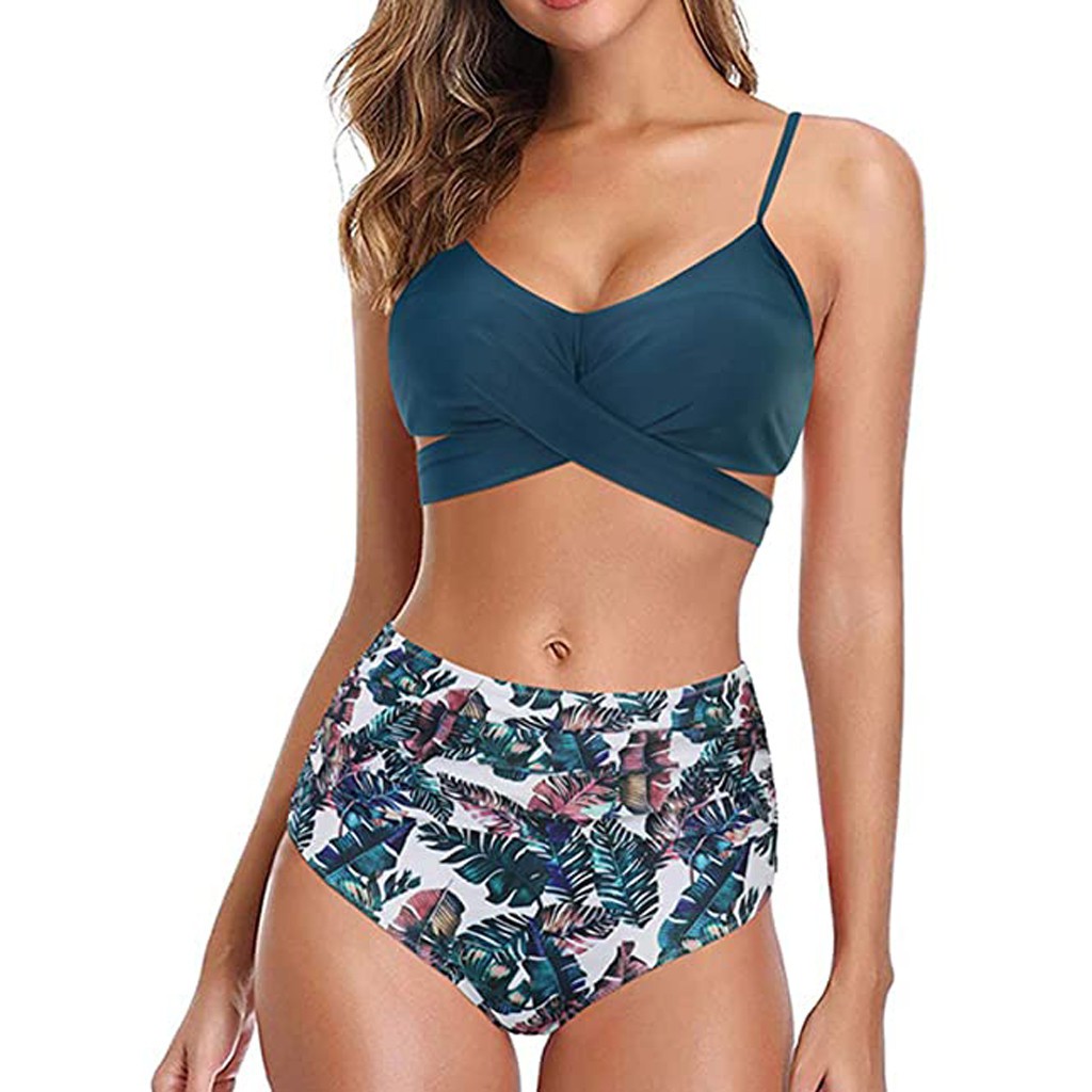 Women Leopard Print Bikini Set Push Up Bathing Swimwear High waist Swimsuit | BigBuy360 - bigbuy360.vn