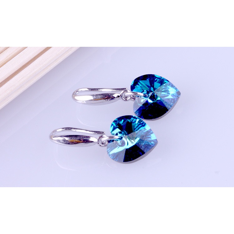 Bông tai bạc 925 hình trái tim thời trang cho nữ