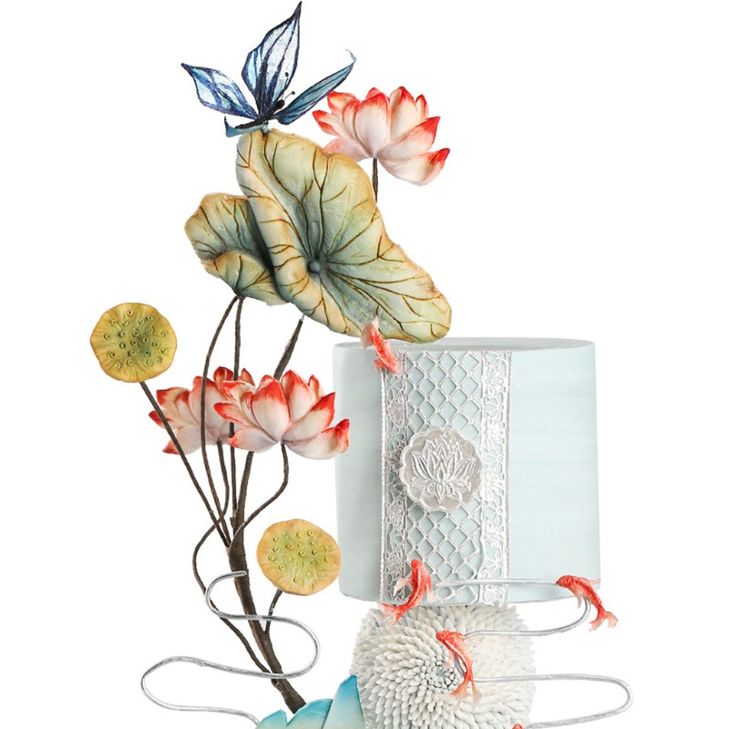 Set 2 khuôn silicon làm bánh/ sô cô la tạo hình lá và hoa sen độc đáo