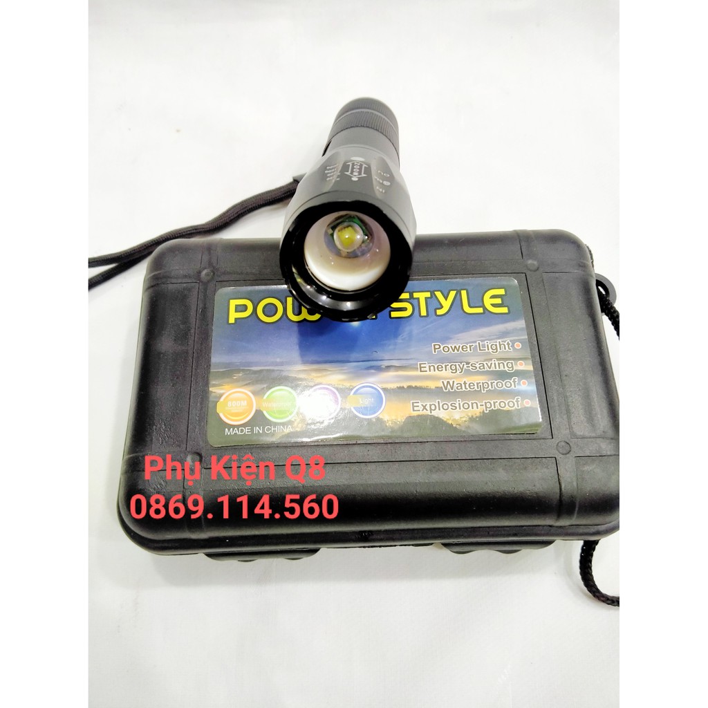 Đèn pin police T6/H352 kèm bộ sạc pin sạc