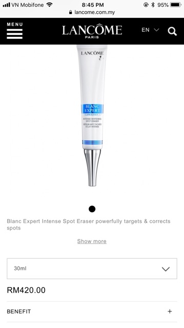 Bộ 3 Blanc Expert Melanolyser[AI]™ gồm: essence in lotion, whitening spot eraser và brightening emulsion