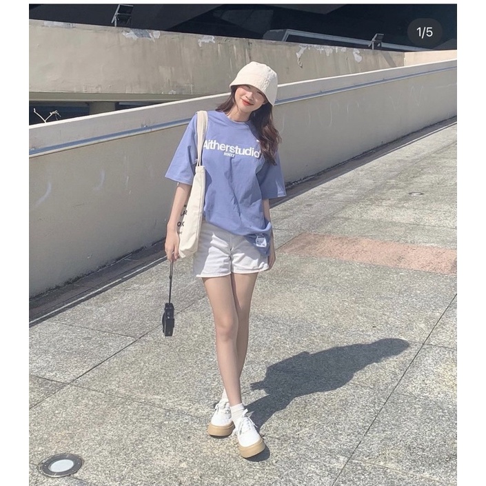 SET ÁO TÍM CHỮ IN TRẮNG + QUẦN SHORT TRẮNG