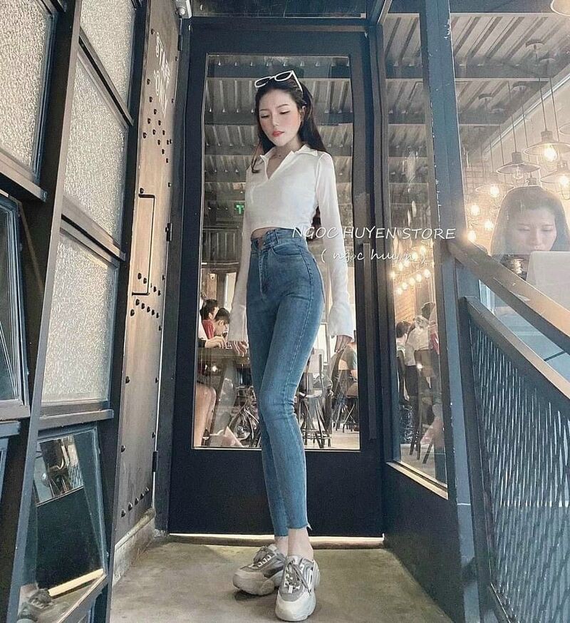 [Mã WASTMAY giảm 15% tối đa 30K đơn 150K] Quần bò jeans cạp khuy dáng ôm hàng đẹp | BigBuy360 - bigbuy360.vn