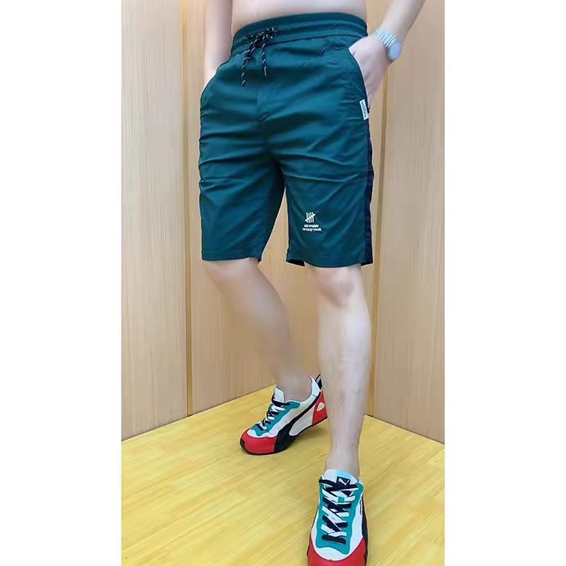 Quần Thun Short Thêu Logo-Co giãn 4 chiều