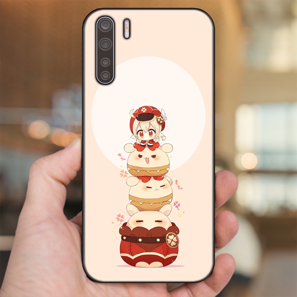 Ốp lưng Oppo A91, Reno 3 viền đen in hình Klee Genshin Impact