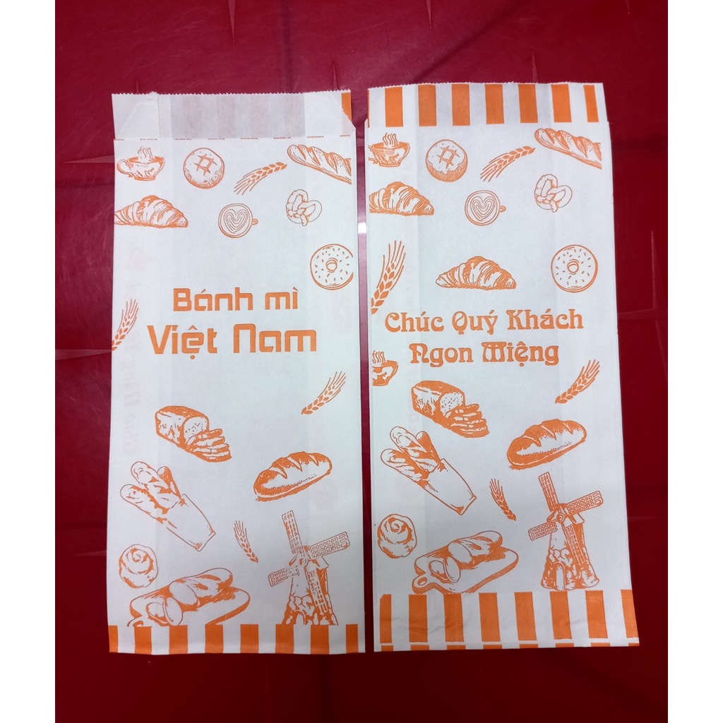 Túi giấy bánh mì in sẵn
