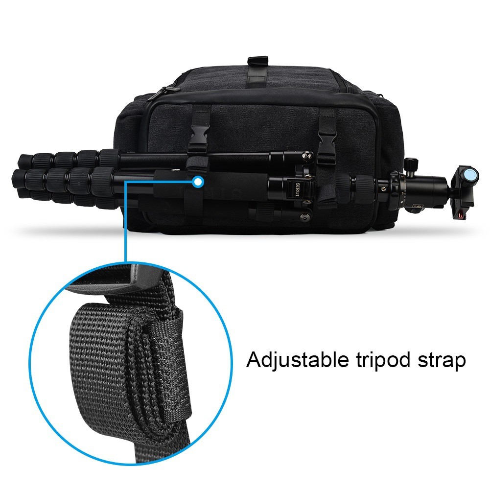 Ba Lô Vải Canvas Đựng Máy Ảnh DSLR Đa Năng Có Giá Đỡ Ba Chân Kiểu Vintage Cho Nam Và Nữ