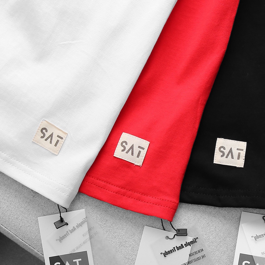 Áo thun trơn T'shirt Tiger cổ tròn SAT-03 unisex vải cotton mềm mịn dày dặn trẻ trung chuẩn form