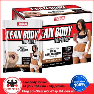 Cung Cấp Dinh Dưỡng Hoàn Chỉnh Thay Thế Bữa Ăn Tăng Cơ Phục Hồi Cơ Nuôi Dưỡng Cơ Cho Nữ Labrada Lean Body For Her 20 gói