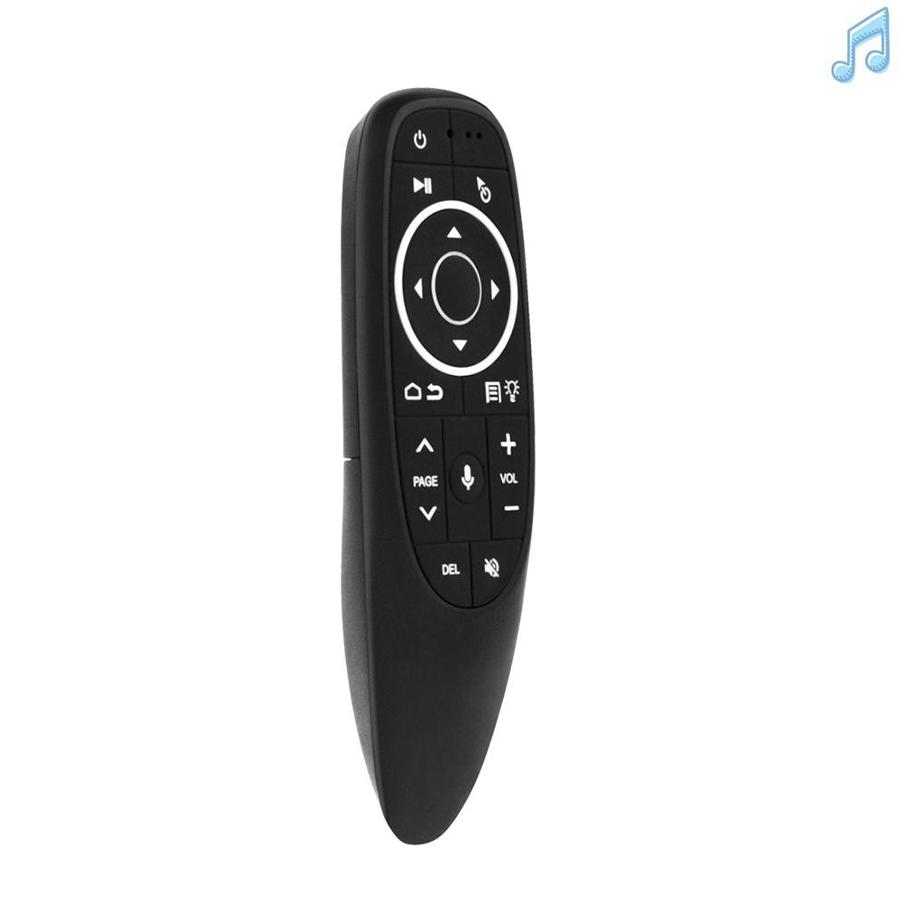 BY G10S PRO 2.4G Air Mouse Wireless Handheld Remote Control with USB Receiver Gyroscope Voice Control LED Backlight for Smart TV Box Projector