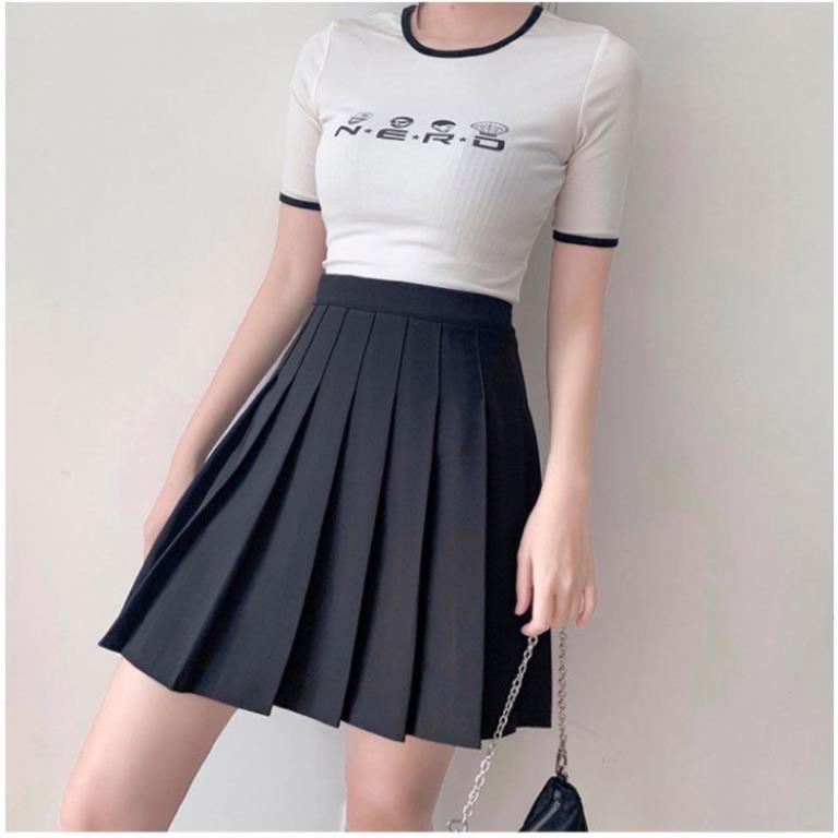 CHÂN VÁY TENNIS ĐEN TRƠN CÓ QUẦN TRONG XINH LẮM NHA [Hàng Siêu Cấp] | BigBuy360 - bigbuy360.vn