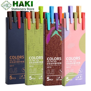 Bút mực gel Kaco Resun HAKI hộp 5 bút Morandi nhiều màu phụ kiện văn phòng phẩm B54