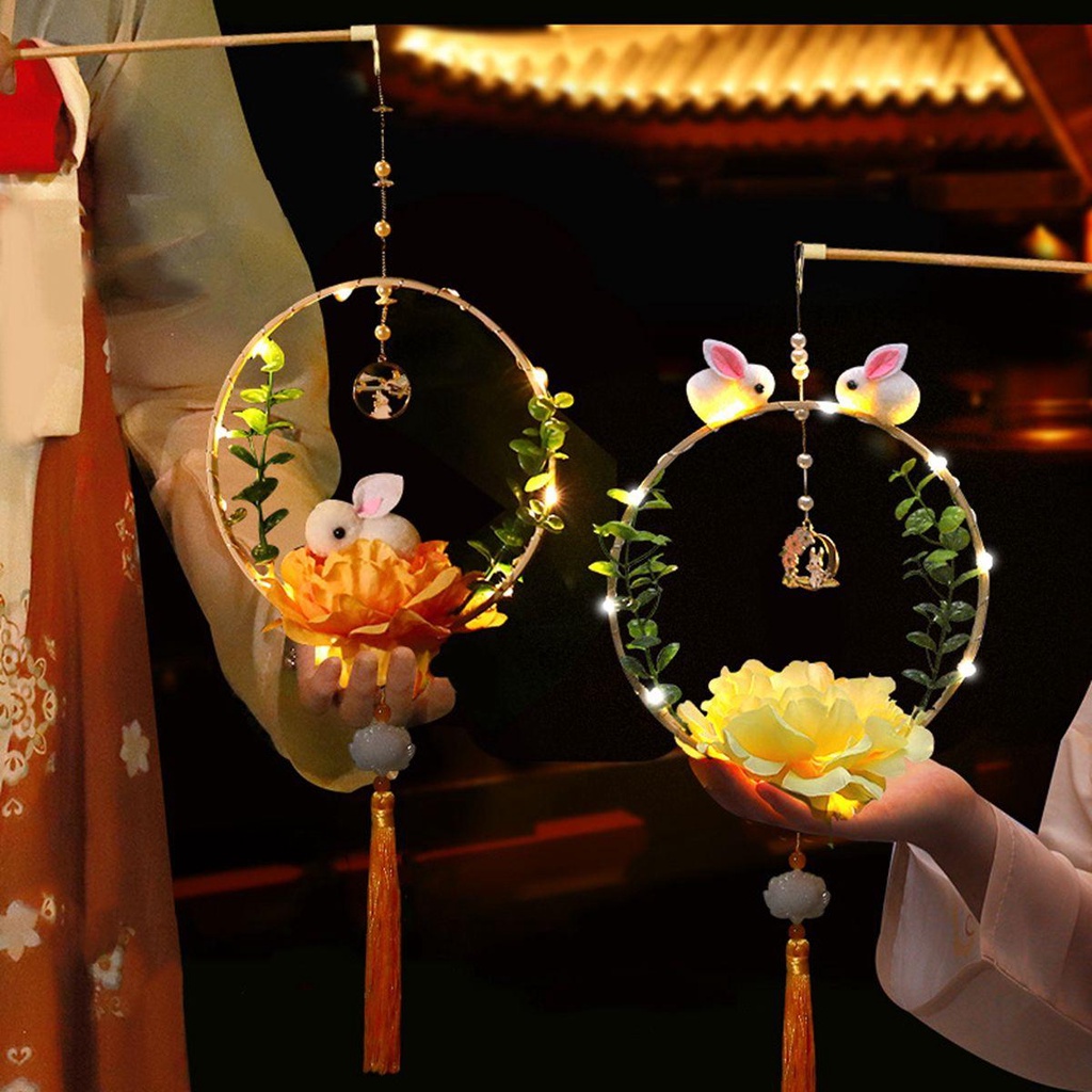 Bộ Dụng Cụ Làm Đèn Lồng Thủ Công Hình Thỏ Dễ Thương