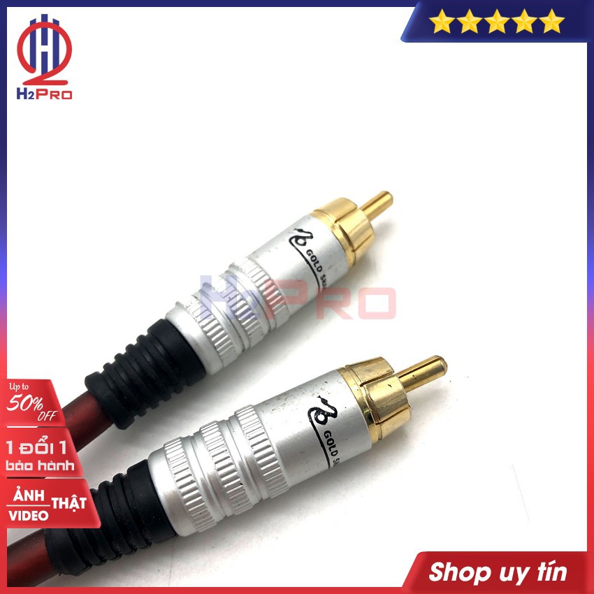 2 Dây Canon Đực Ra Av Hoa Sen Cao Cấp Dài 80Cm, Chống Sôi-Nhiễu, 2 Sợi Canon Đực Ra Hoa Sen Tự Làm-H2Pro Tech