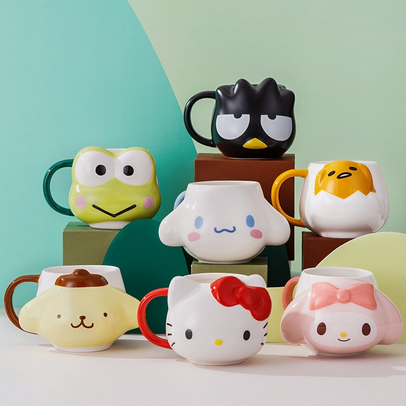 Cốc Uống Nước Bằng Gốm Họa Tiết hello kitty Dễ Thương Bắt Mắt