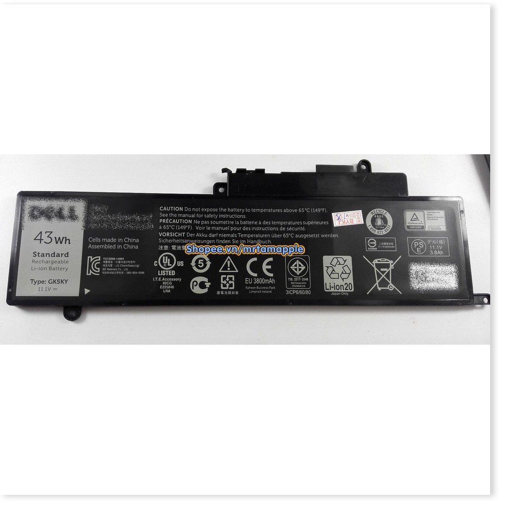 [Loại Tốt] Pin Laptop DELL INSPIRON 14-7347 (ZIN) - 3 CELL - Inspiron 13-3000 3147 3148 3152 7347 7348 7352, GK5KY 04K8Y