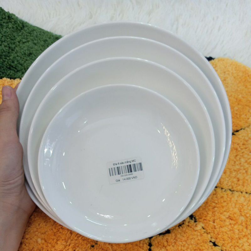 Dĩa sâu trắng minh châu 6 7 8 9