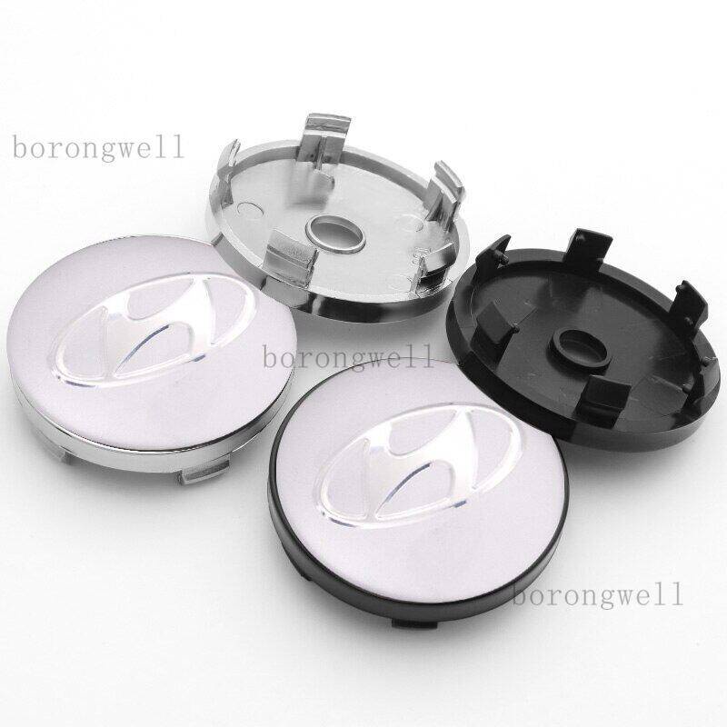 Set 4 Nắp Đậy Trục Bánh Xe Hơi HYUNDAI i20 i30 ix35 Creta Elantra Accent Avante Veloster Tucson 60mm