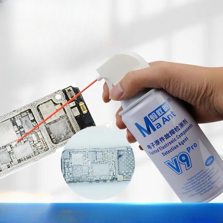Xịt băng/ xịt bông tuyết test chập, dò chạm mạch sửa điện thoại MaAnt V9 Pro/ Sunshine S580