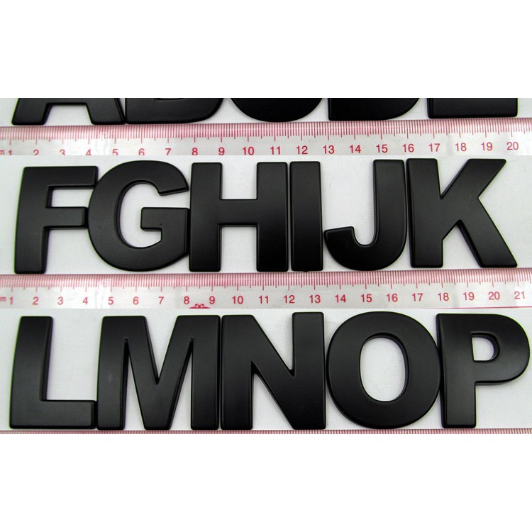 Miếng dán chữ cái 3D bằng kim loại 45mm cho xe ô tô