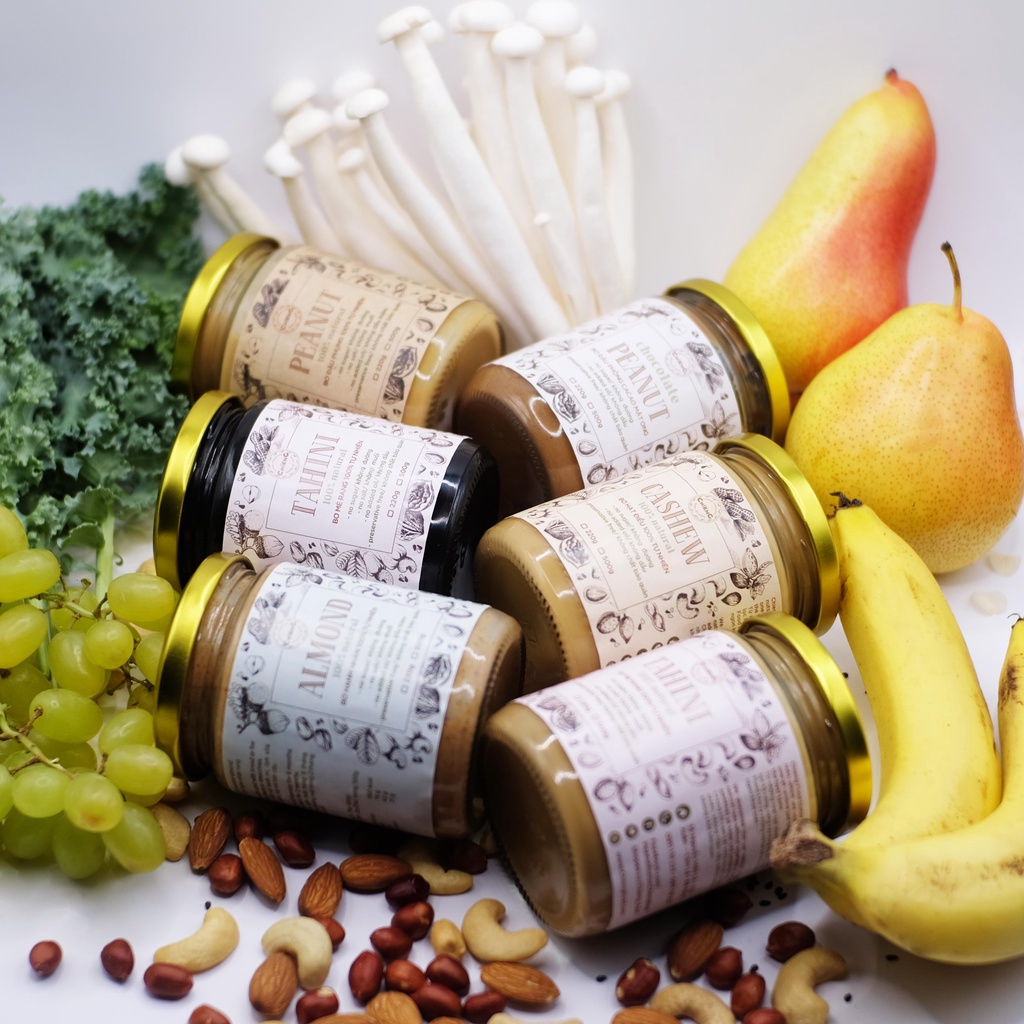 Combo 2 loại Bơ hạt ăn kiêng, Không đường, Hữu cơ, Eat clean Healthy, Ăn chay - CHIENGFOOD - 500g/220g