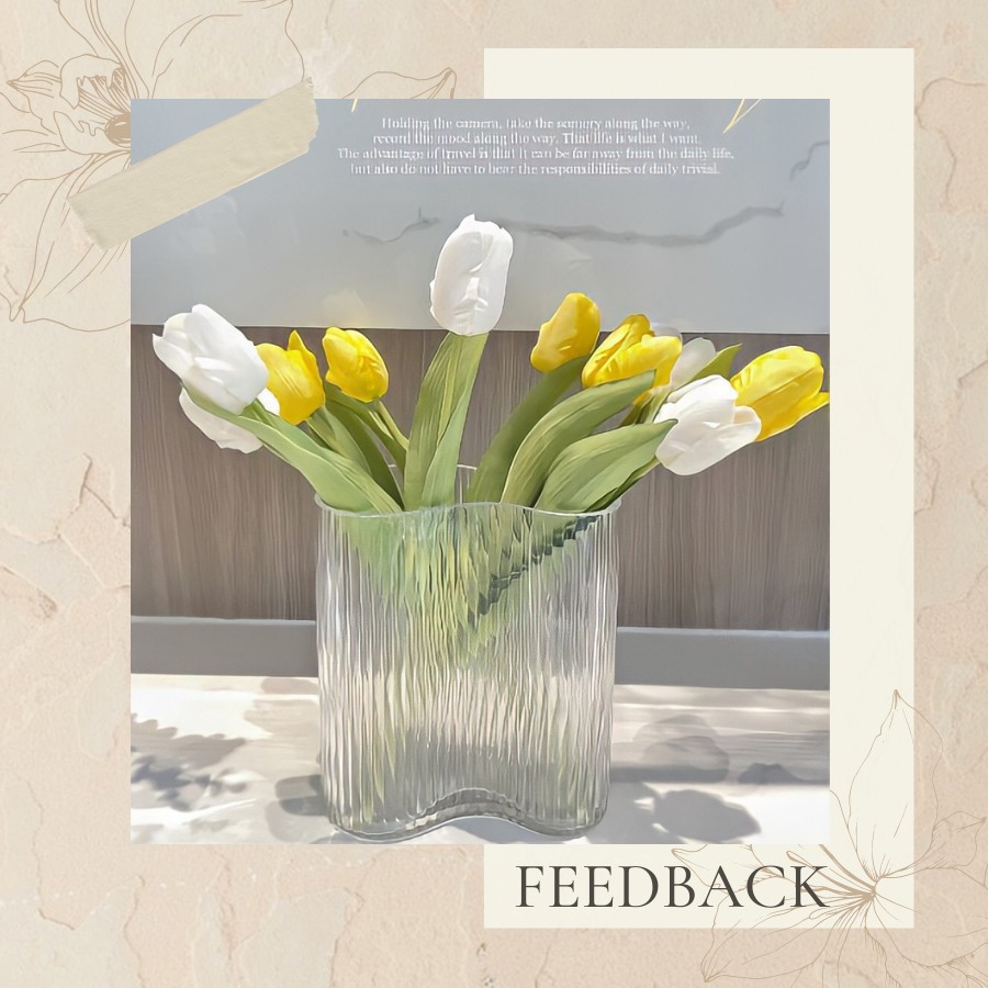 Hoa Tulip - Hoa giả hoa vải lụa cao cấp giống thật 100%, màu sắc bắt mắt - Decor nội thất, đạo cụ chụp ảnh Phanlee