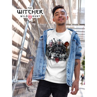 Áo thun Cotton Unisex - Game - The Witcher - Logo The Witcher 3: Wild Hunt