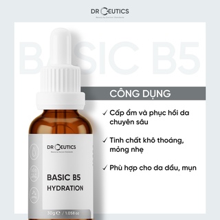 Tinh Chất Serum B5 Basic Hydration 5% DrCeutics Cho Da Dầu Mụn 30ml | 100ml (Ceutics)