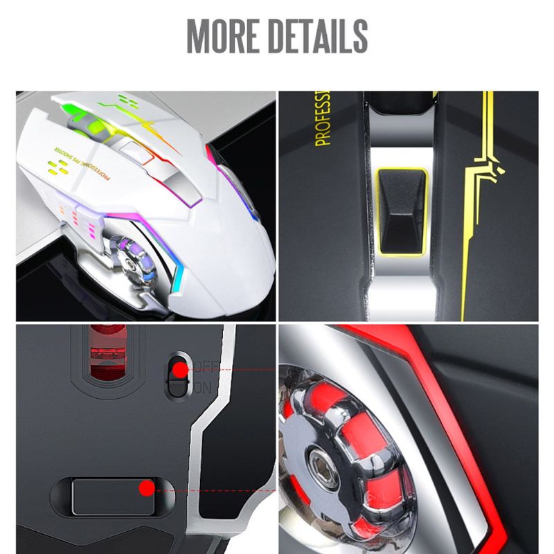 Chuột Cơ Chơi Game 2 4G USB Có Đèn Nền Cho PC