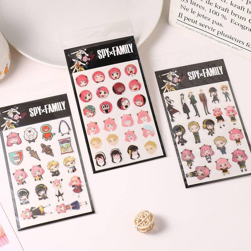 Sticker Pvc 2022 Anime SPY×FAMILY Chống Nước Dán Hành Lý/Guitar/Xe Máy/Xe Hơi DIY Làm Quà Tặng Cho B