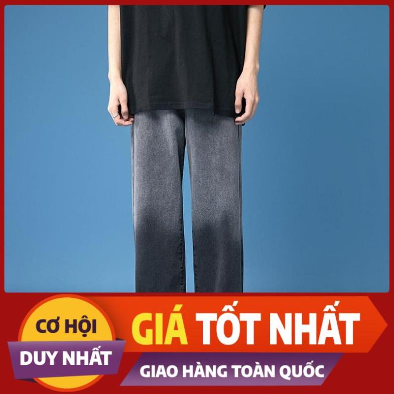 (hot)Quần baggy ống rộng wash 2 màu thời trang - quần jean nam - phong cách hàn quốc-Ống Suông Unisex !